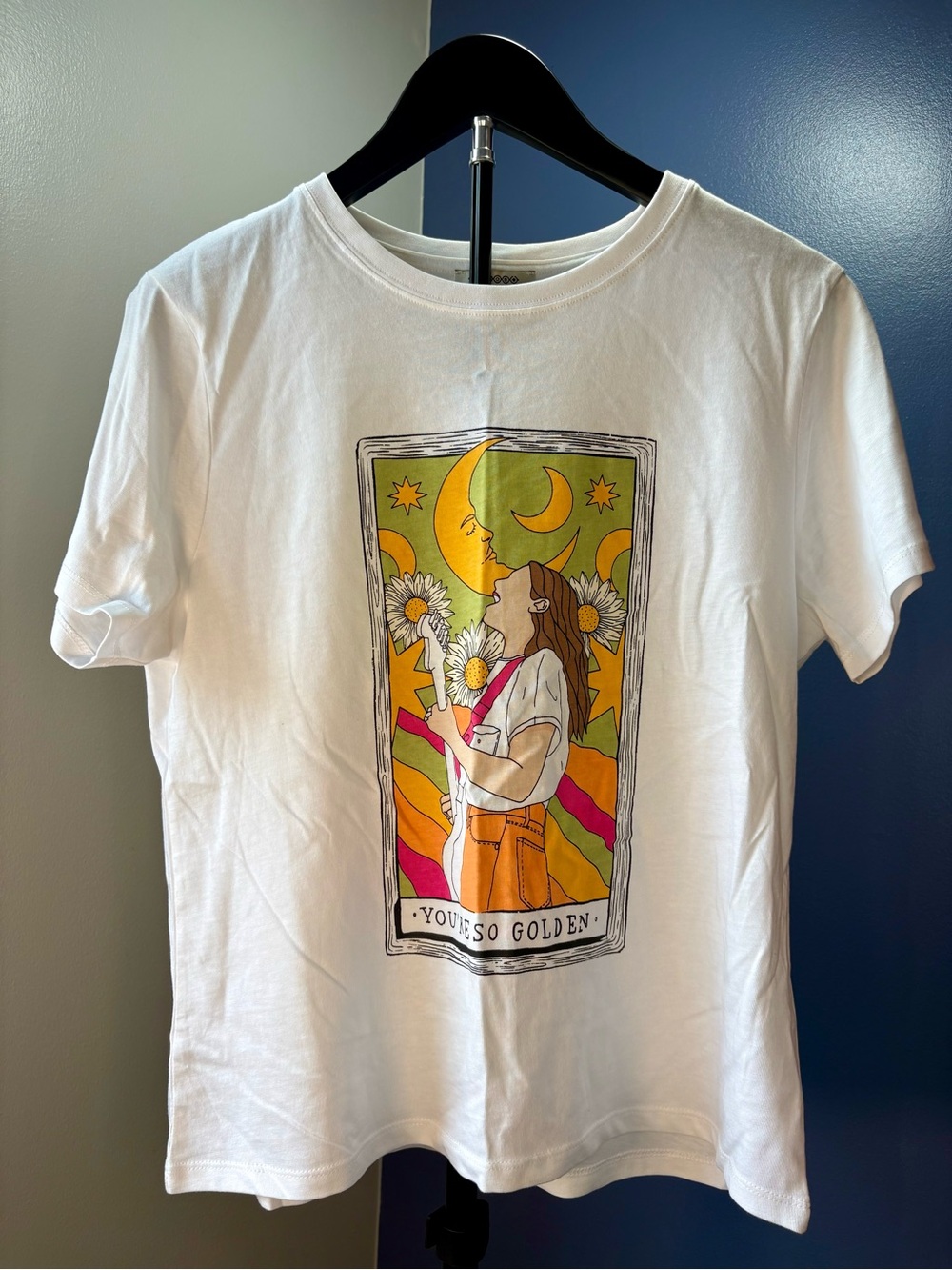 Bonobos White Graphic Short Sleeve Tee with Yellow & Orange Illustration